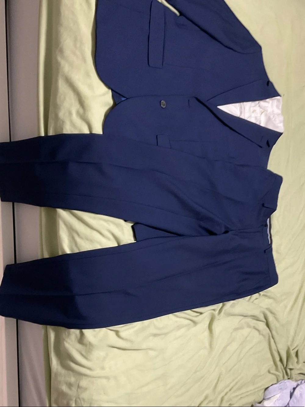 Haggar Men's Navy Blue Single-Button Suit Jacket RECOMMENDED FOR TALL SKINNY 6FT
